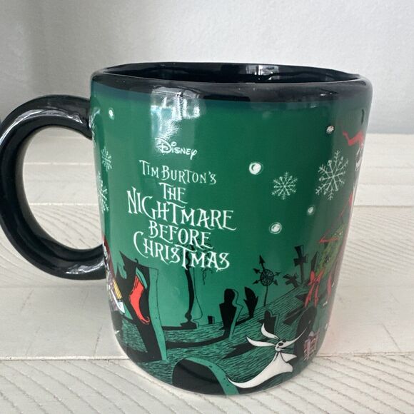 Disney NIGHTMARE BEFORE CHRISTMAS Santa Jack Mug 3D Spinner Green - Picture 3 of 10